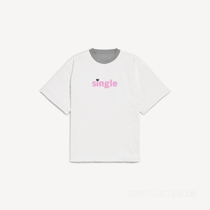 SINGLE/Not SINGLE双面T恤