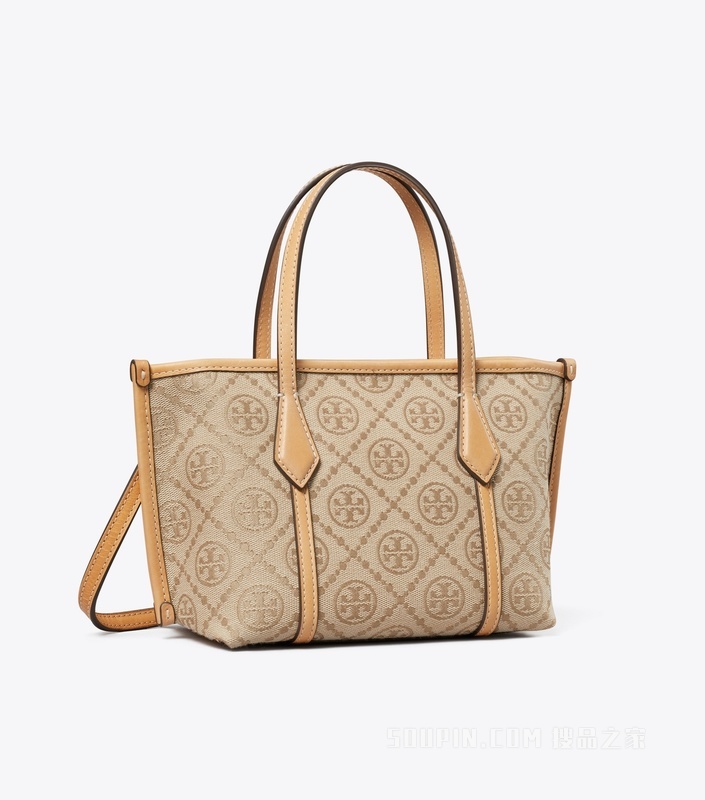 【新品】T Monogram Perry 迷你托特包 亚麻本色