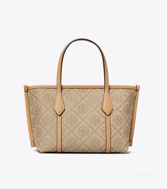 【新品】T Monogram Perry 迷你托特包 亚麻本色