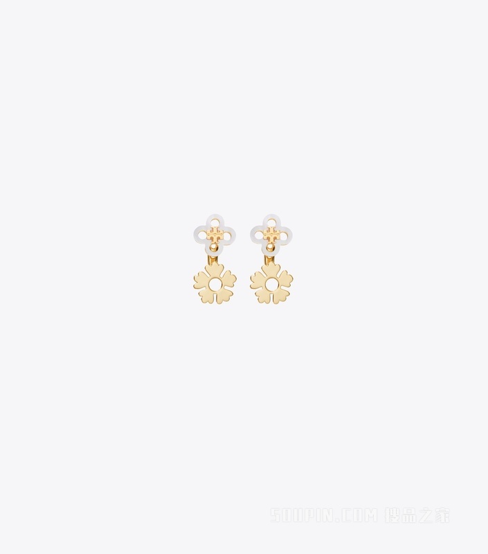 【新品】Forget Me Not 勿忘我系列耳环 浅银色/Tory 金
