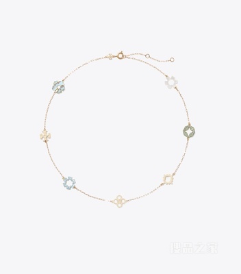 【新品】Forget Me Not 勿忘我系列密镶项链 Tory 金/拼色