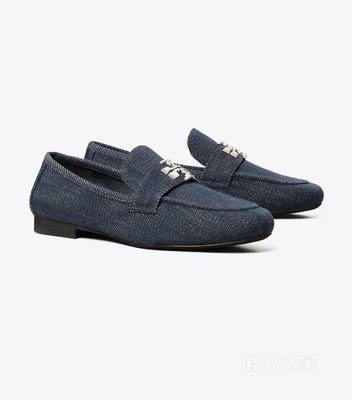 【新品】Eleanor 乐福鞋 午夜牛仔/银色