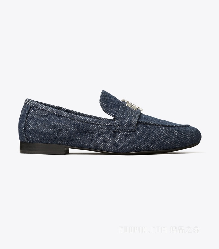 【新品】Eleanor 乐福鞋 午夜牛仔/银色