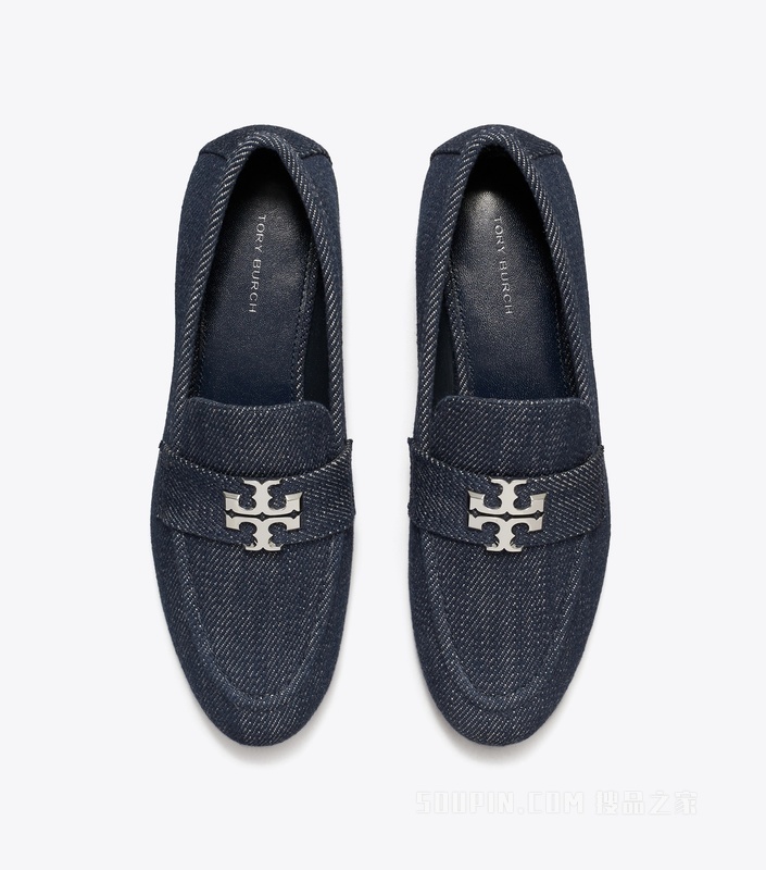 【新品】Eleanor 乐福鞋 午夜牛仔/银色
