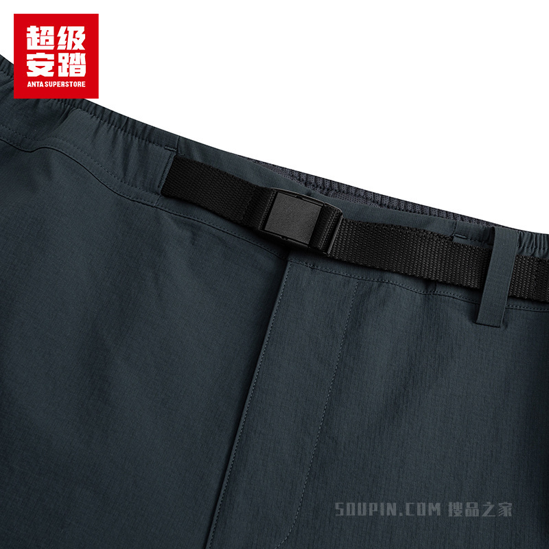 安踏户外系列徒步男子无氟防泼水梭织运动长裤