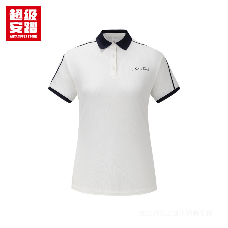 安踏小球运动系列网球女子短袖POLO衫