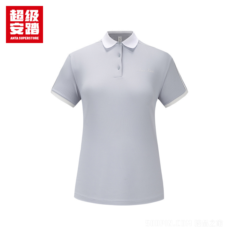 安踏小球运动系列网球女子短袖POLO衫