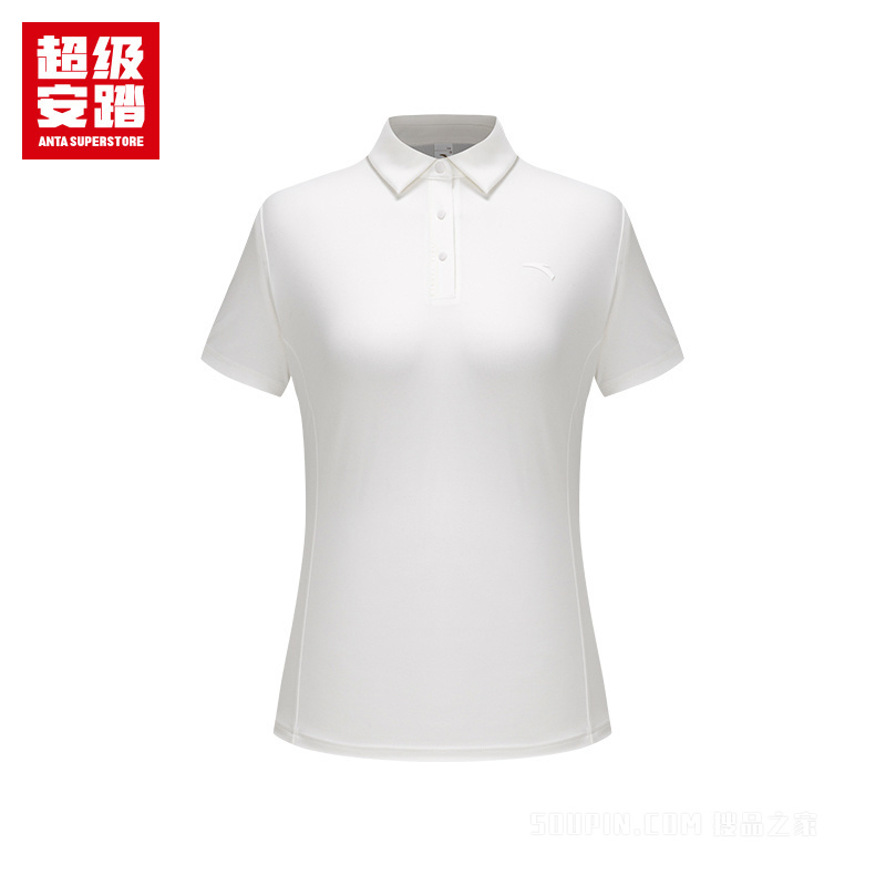 安踏小球运动系列网球女子冰肤短袖POLO衫