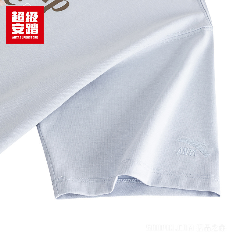 安踏运动生活系列运动复古女子冰肤3A抗菌短袖针织衫