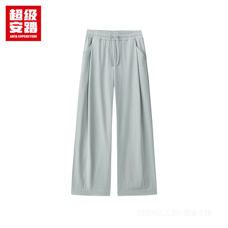 安踏跑训系列训练女子吸湿速干梭织运动长裤