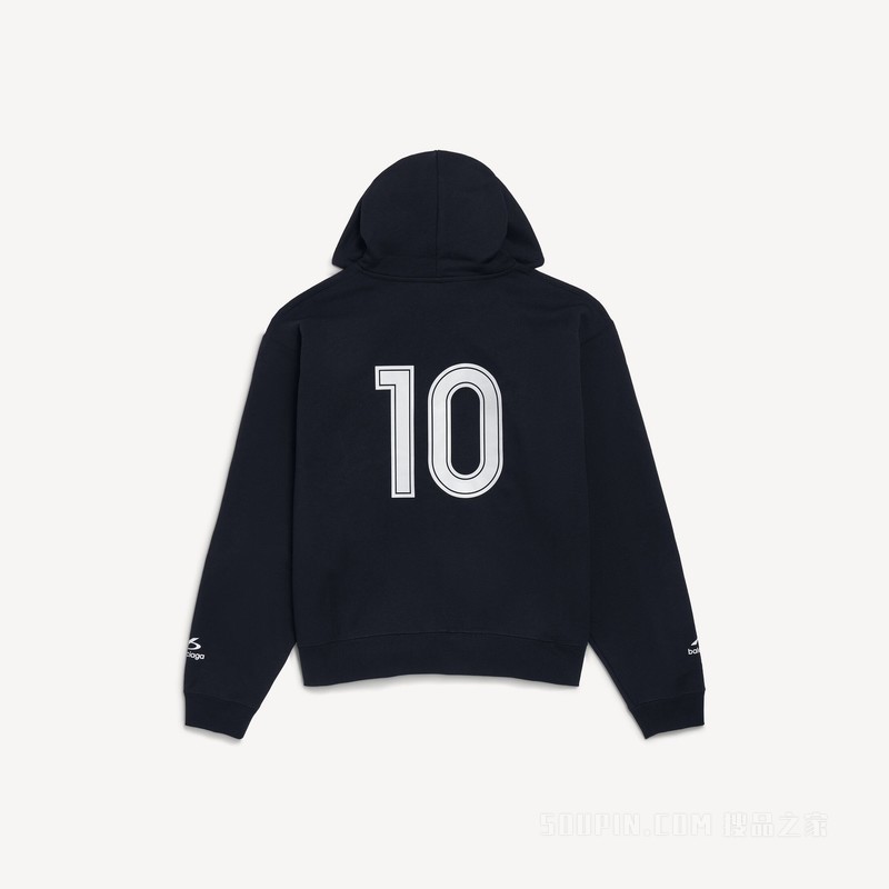 SOCCER超大版型拉链连帽卫衣