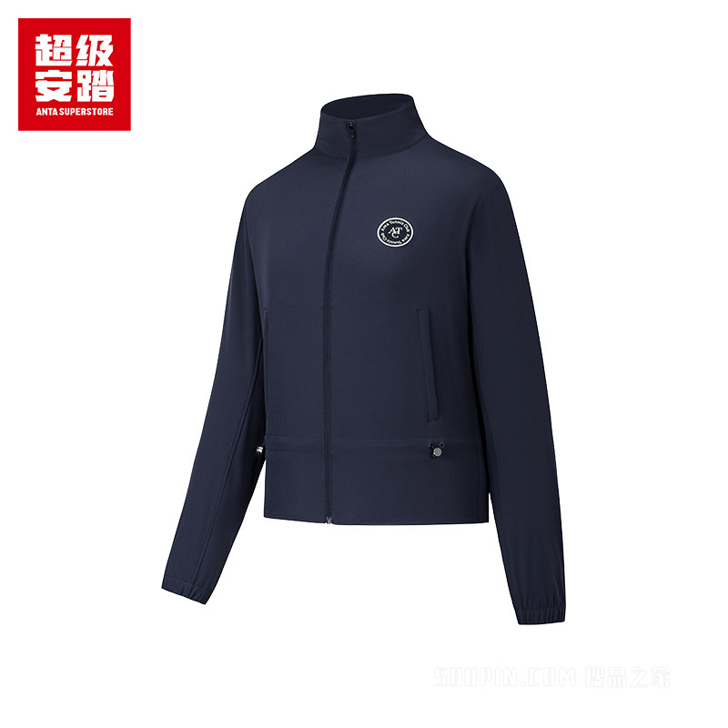 安踏小球运动系列网球女子吸湿速干梭织运动外套