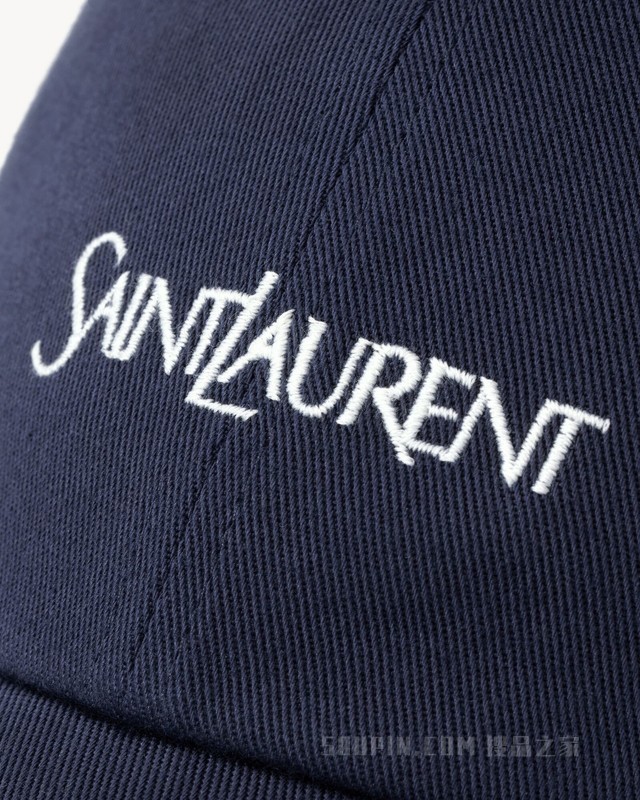 SAINT LAURENT棉质华达呢棒球帽