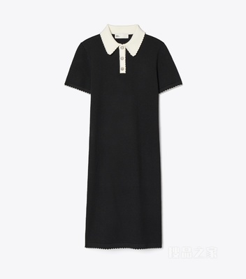 【新品】Polo 衫式连衣裙 黑色/象牙白