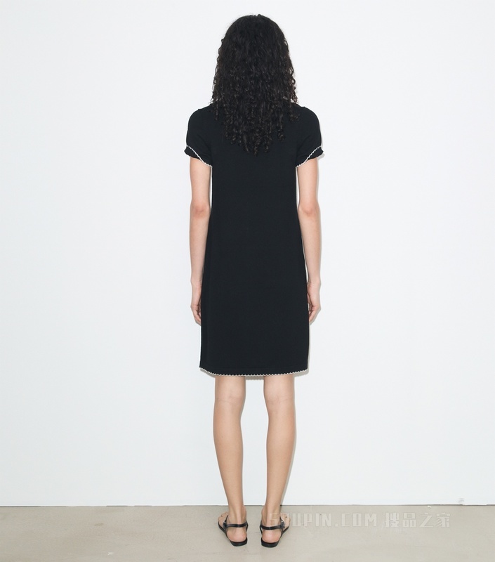 【新品】Polo 衫式连衣裙 黑色/象牙白