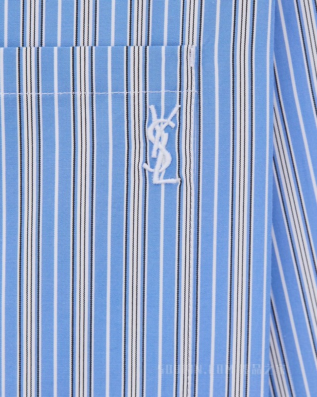 LE CASSANDRE条纹棉府绸衬衫