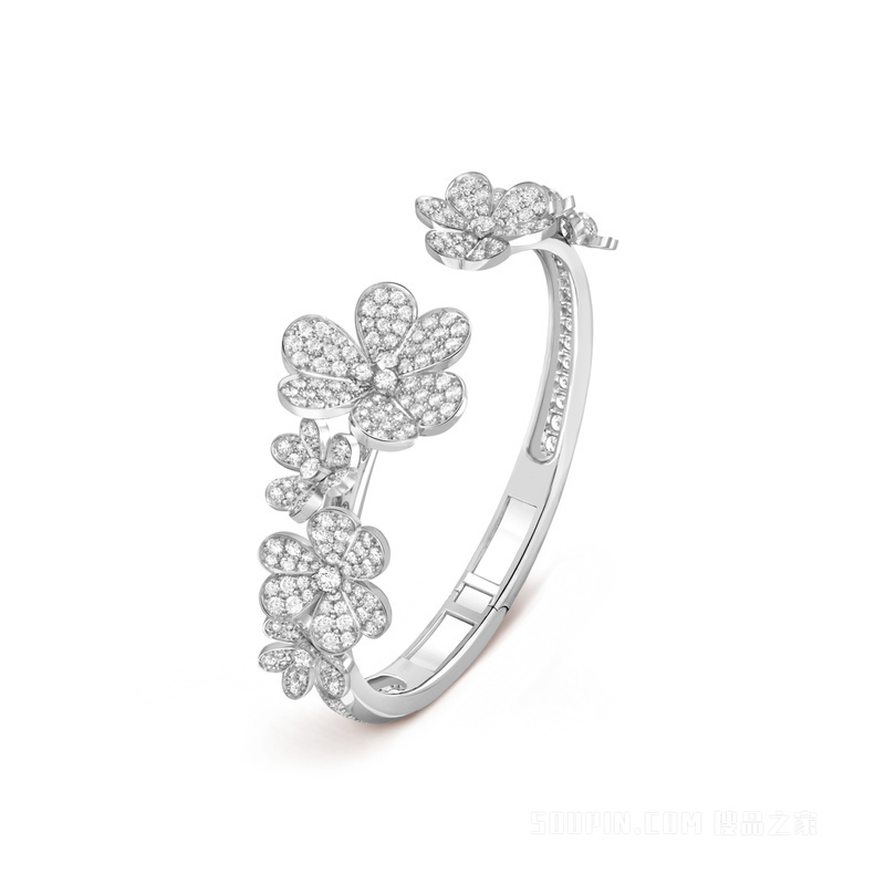Frivole手镯，7枚花卉主题图案，中号款式