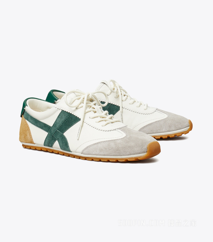 【新品】Hank 户外运动鞋 奶油色/孔雀石绿/灰色
