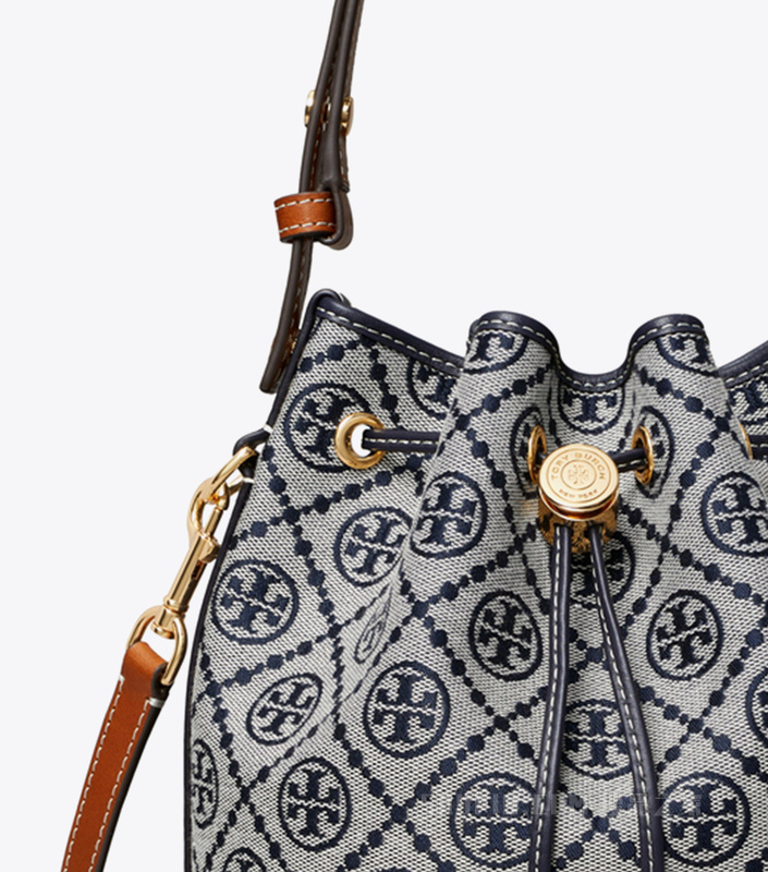 【新品】T Monogram 水桶包 Tory 海军蓝