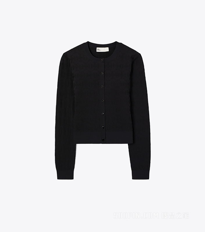 【新品】T Monogram 提花开衫 黑色