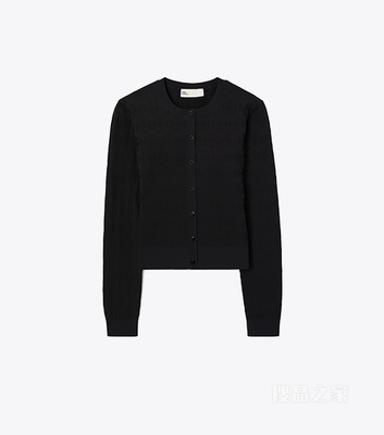 【新品】T Monogram 提花开衫 黑色