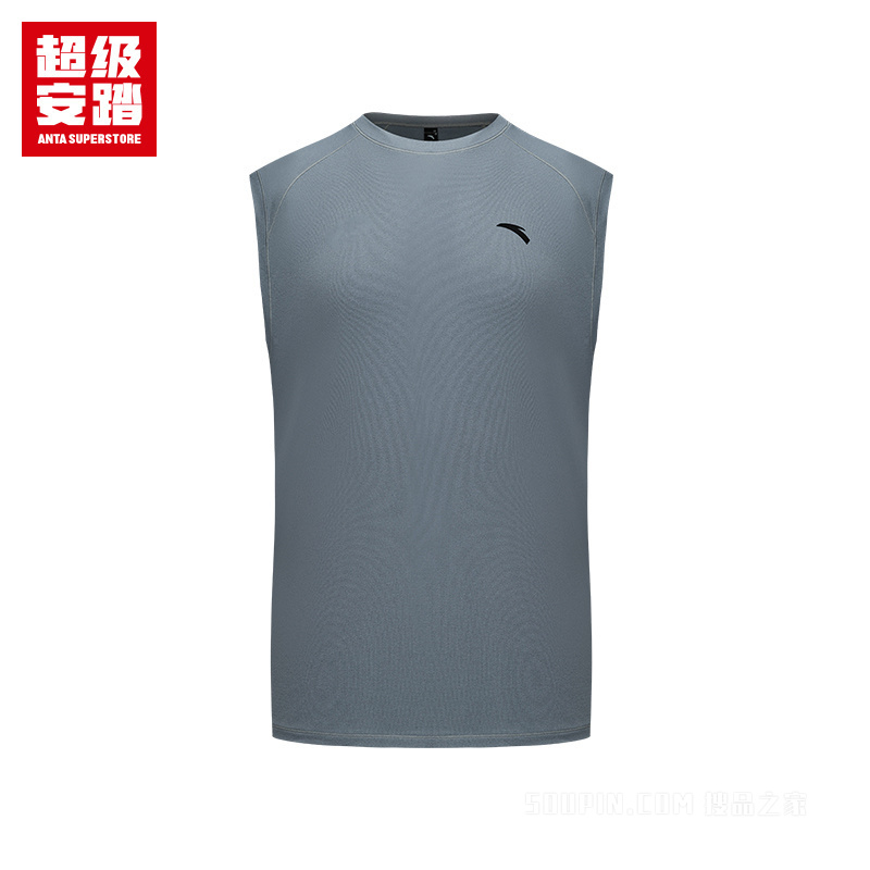 安踏跑训系列训练男子吸湿速干针织背心