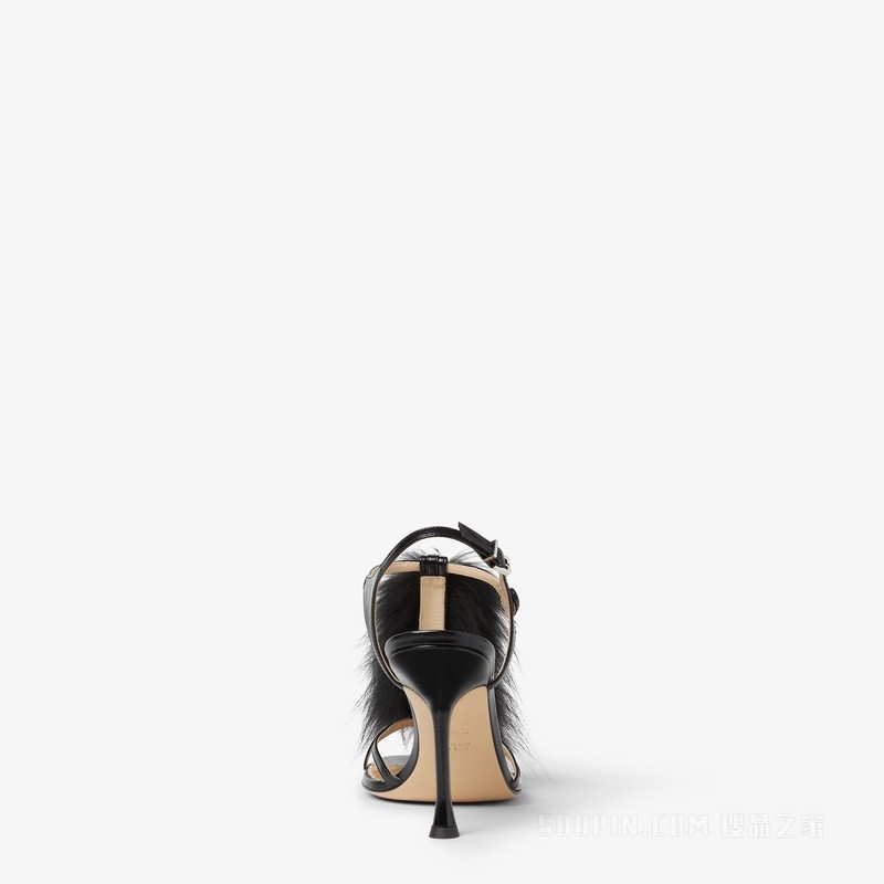 FENDI Noir 黑色皮革凉鞋