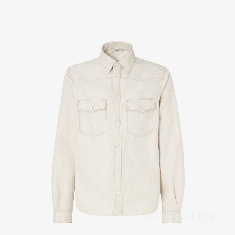 衬衫 象牙白Selleria牛仔衬衫