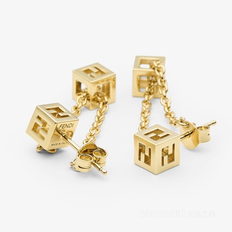 FENDI Faces耳环 金色金属耳环