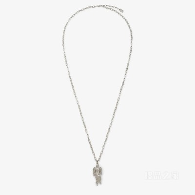 FENDI Zodiac处女座项链 银色金属项链