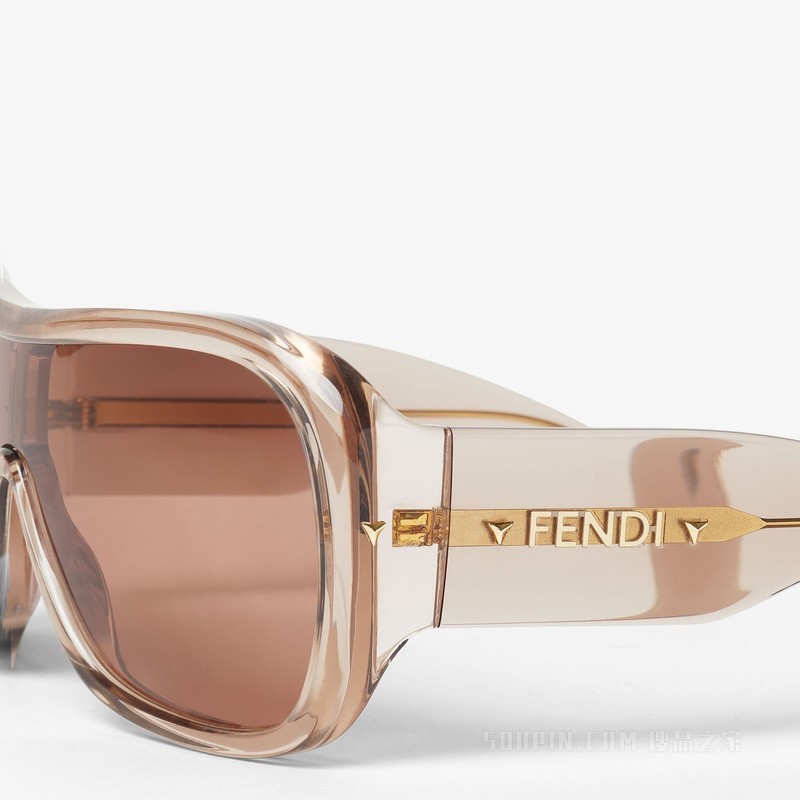 FENDI Screen 透明灰褐色醋酸酯材料太阳镜