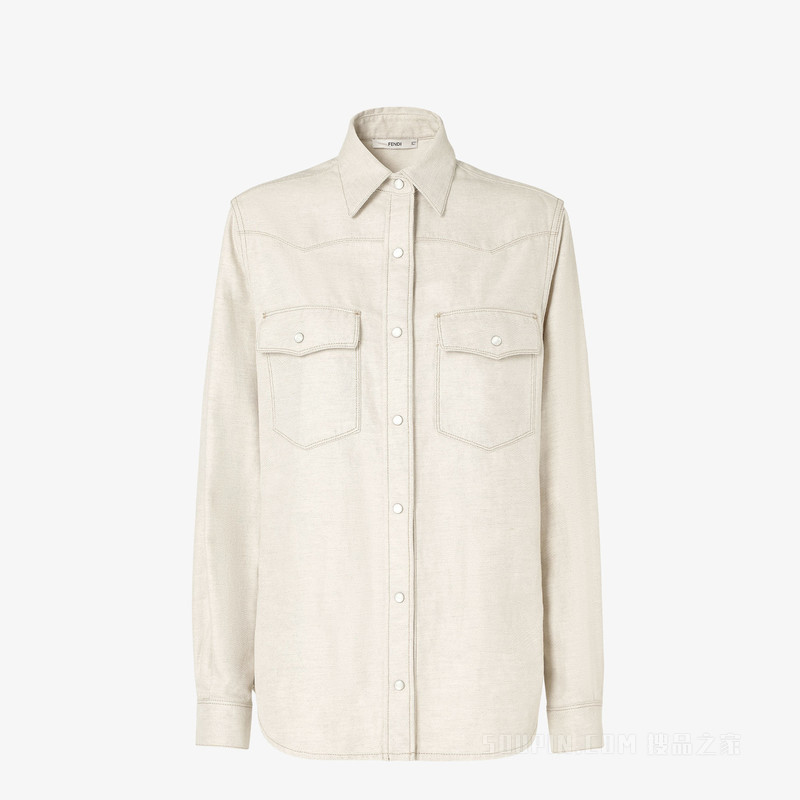 衬衫 象牙色Selleria牛仔衬衫