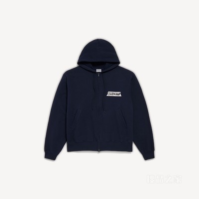 MASKING TAPE HOODIE超大版型拉链连帽卫衣