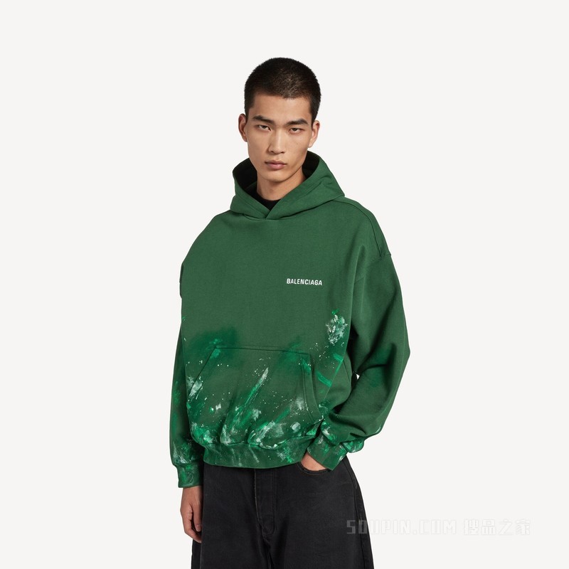 PAINT SPLATTER中版型连帽卫衣