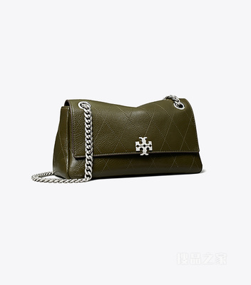 【新品】Charlie 小号绗缝肩背包 黛栎色