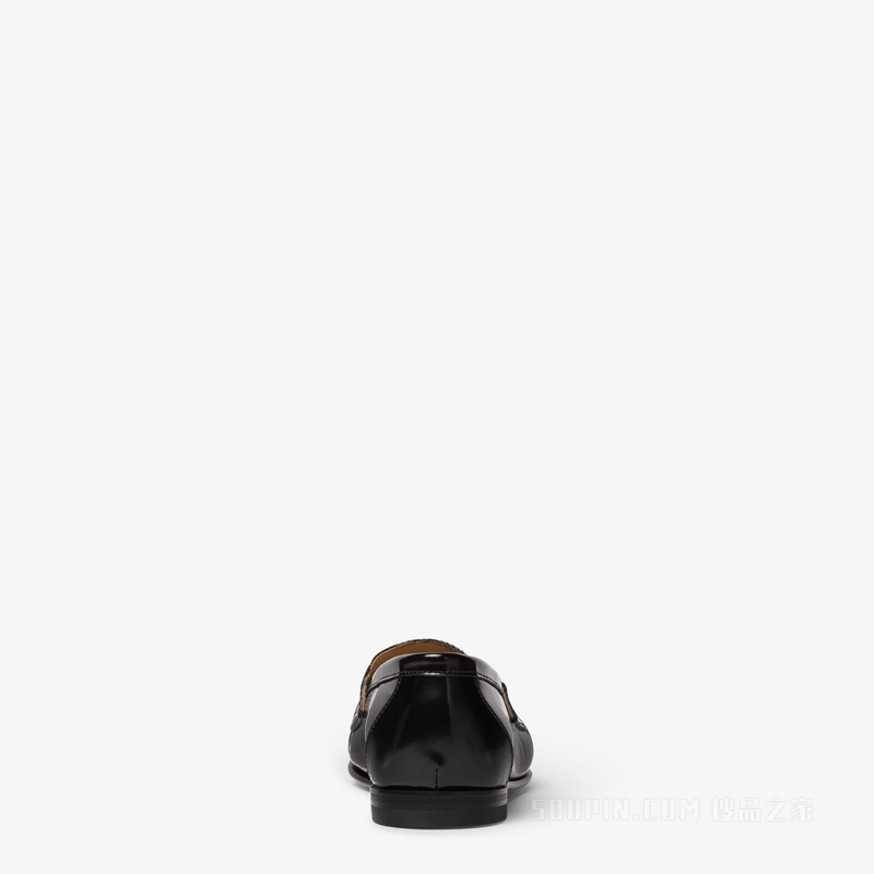 FENDI Scrunch 黑色皮革乐福鞋