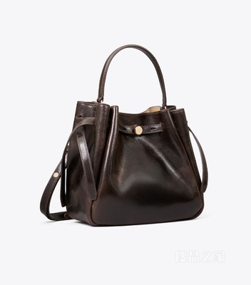【新品】Romy 做旧水桶包 深棕色