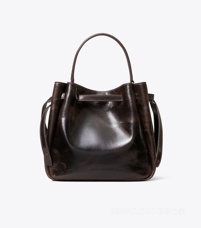 【新品】Romy 做旧水桶包 深棕色