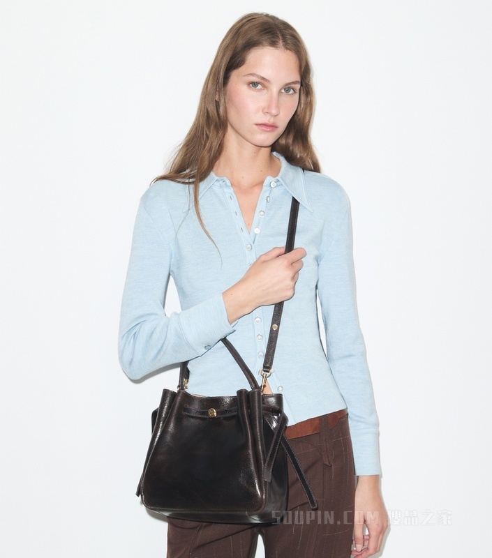 【新品】Romy 做旧水桶包 深棕色