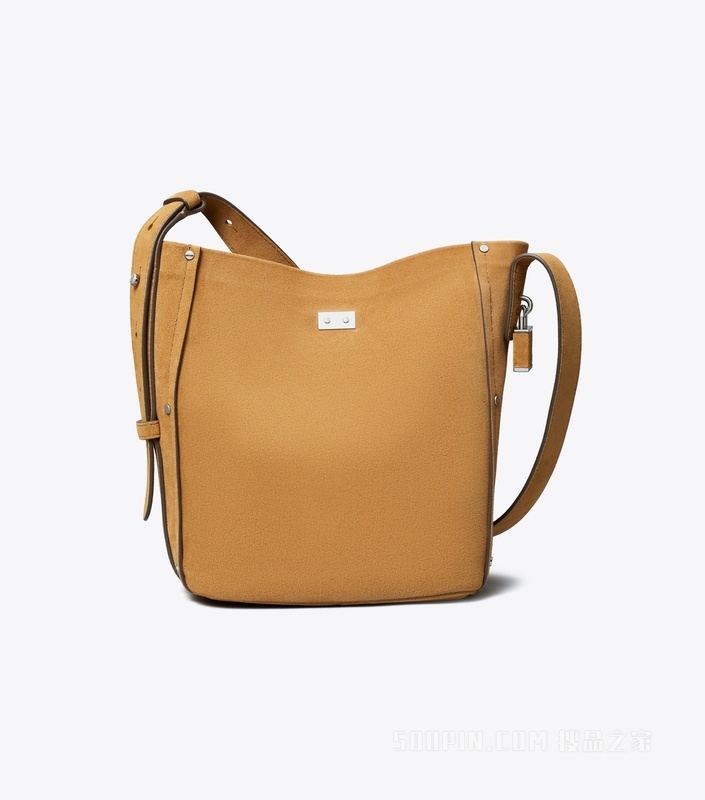 【新品】中号锁扣水桶包 烟草色