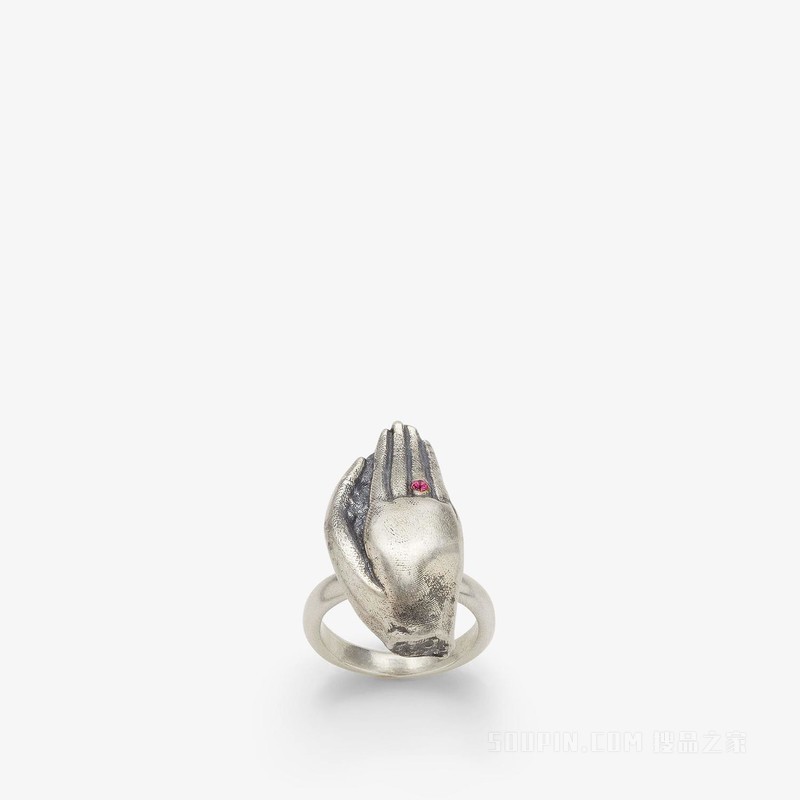 “Mano”戒指 FENDI x Mirella Bentivoglio联名复古银戒指