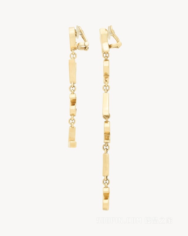 YSL PARIS金属吊坠耳环