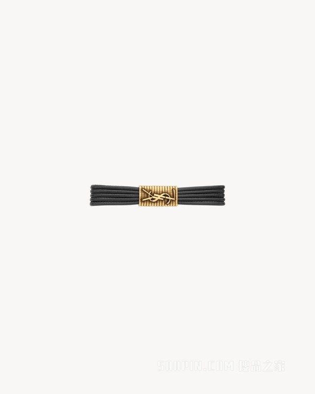 LE CASSANDRE皮革和金属绳编手链