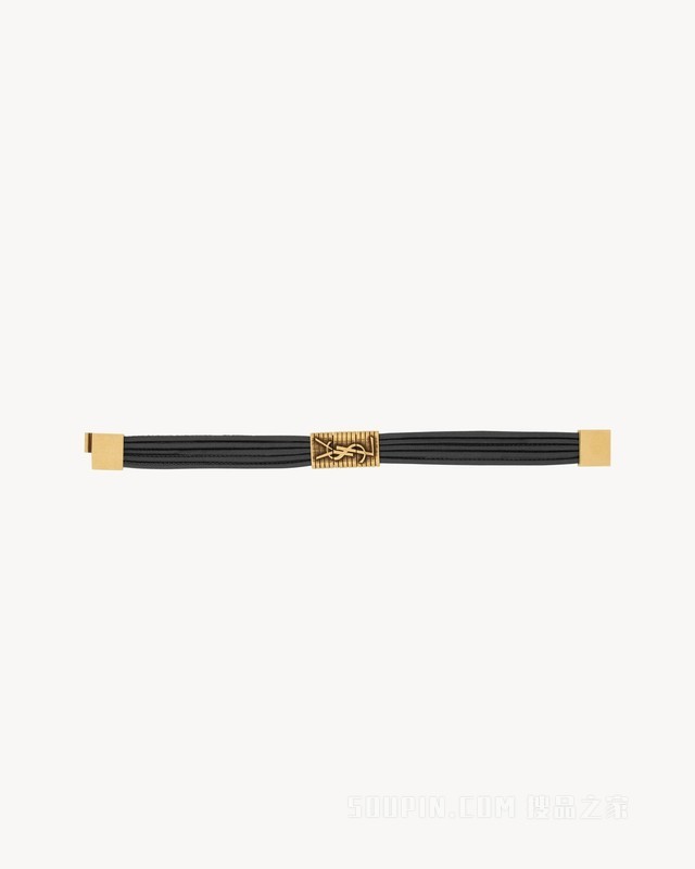 LE CASSANDRE皮革和金属绳编手链