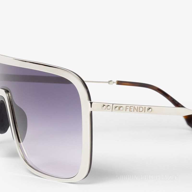 FENDI Eclipse 银色金属太阳镜