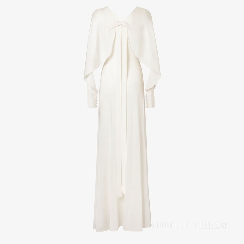 连衣裙 白色桑蚕丝纱线连衣裙