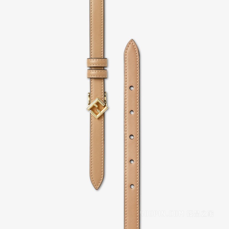 FF Diamonds腰带 米色皮革皮带