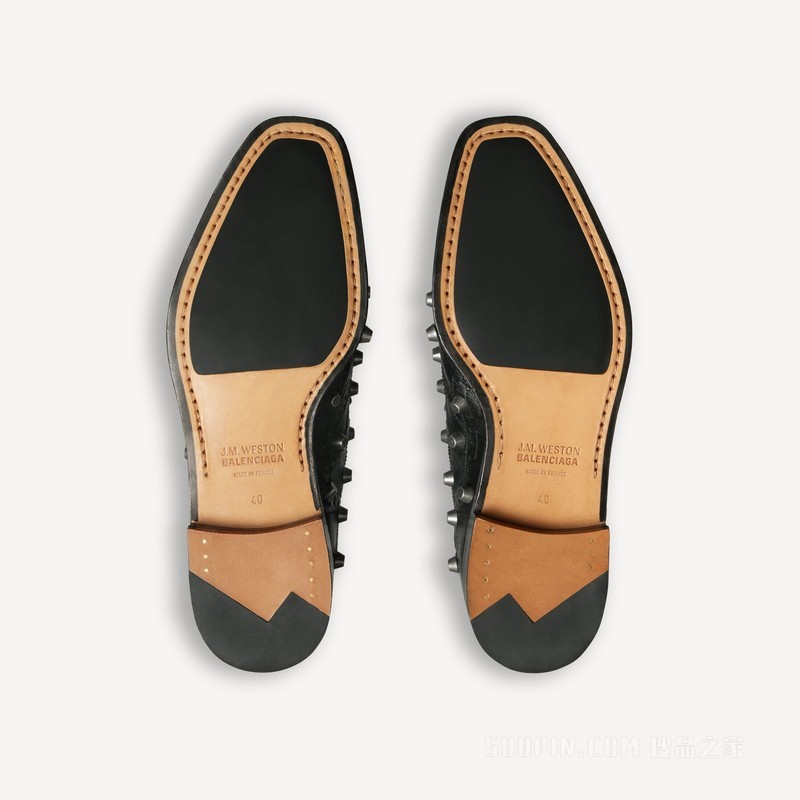 BALENCIAGA | J.M.WESTON女士德比布洛克鞋
