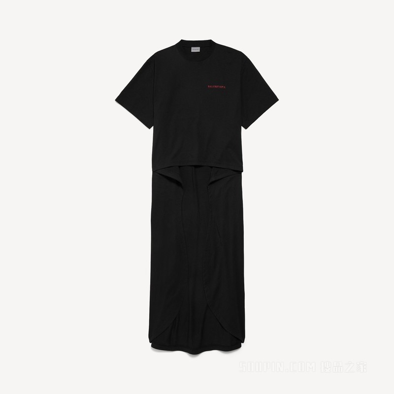 BALENCIAGA BACK GRADIENT拖尾T恤