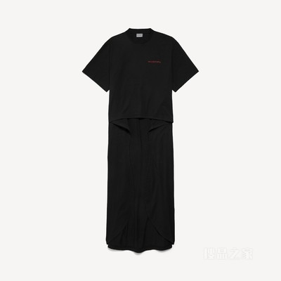 BALENCIAGA BACK GRADIENT拖尾T恤